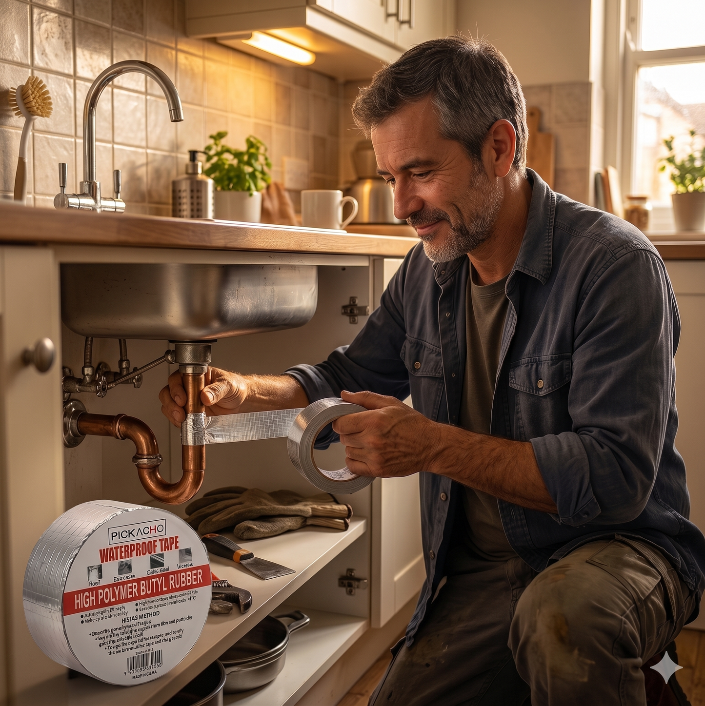 Pack 2 Cintas para sellar goteras de Butilo Impermeable — Sella TODO Incluso con Agua Corriendo · Resistente UV y Heladas · Envío Gratis Chile